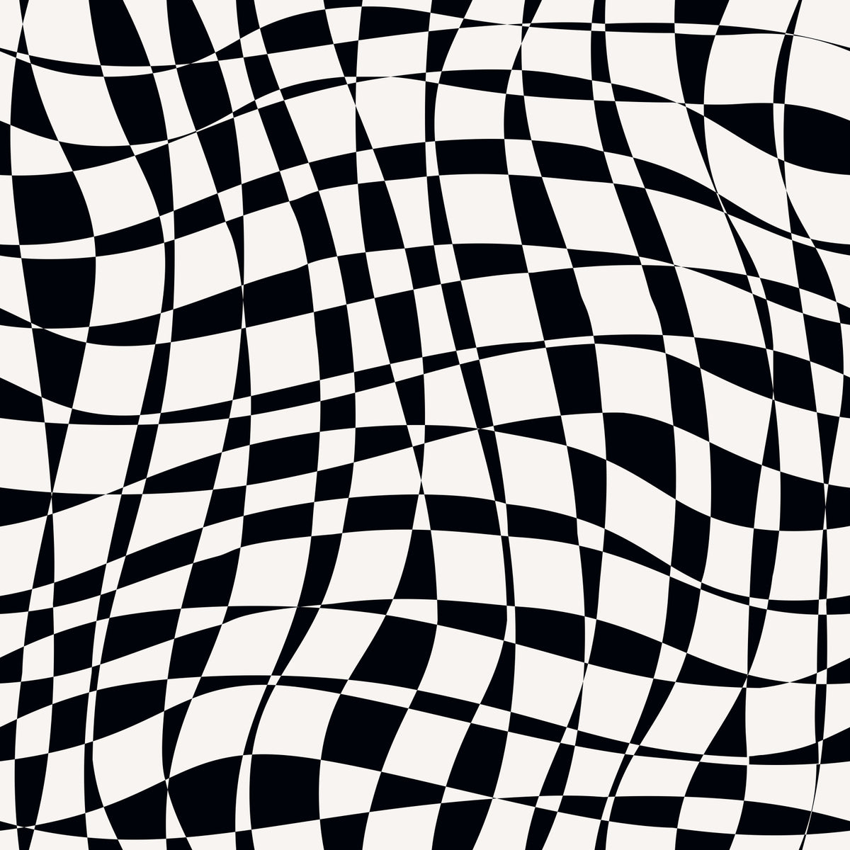 Warped Monochrome Checkerboard Wallpaper⁠