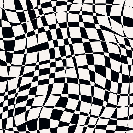 Warped Monochrome Checkerboard Wallpaper⁠