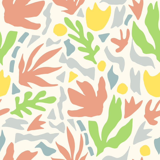Abstract Matisse Inspired Botanical Cutouts Wallpaper⁠