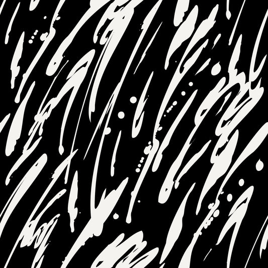 Monochrome Abstract Brushwork Wallpaper⁠