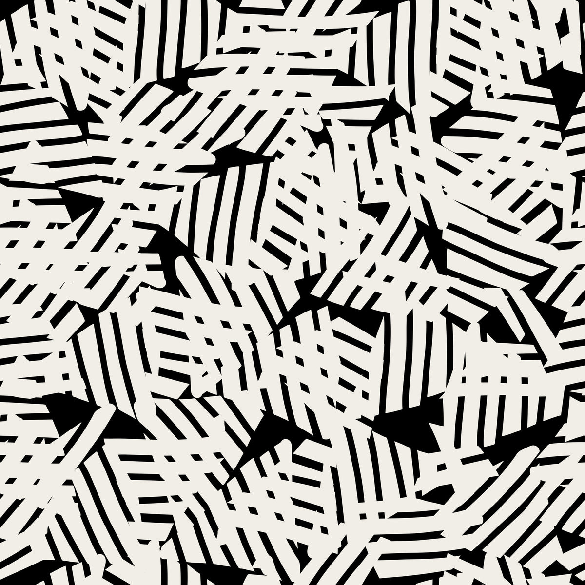 Monochrome Geometric Grid Wallpaper⁠