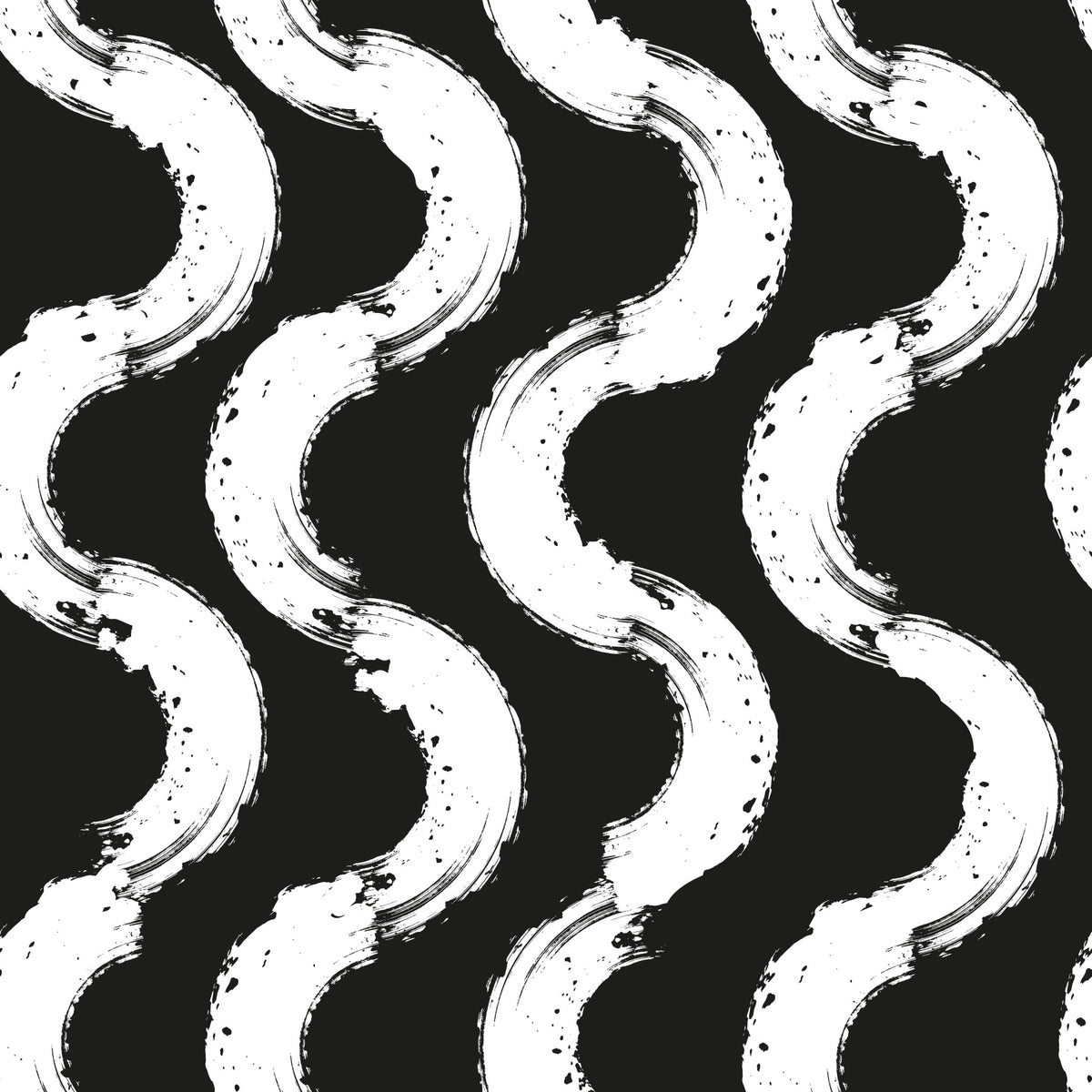 Abstract Painted Wave Motif Wallpaper⁠ in your room — zoomed