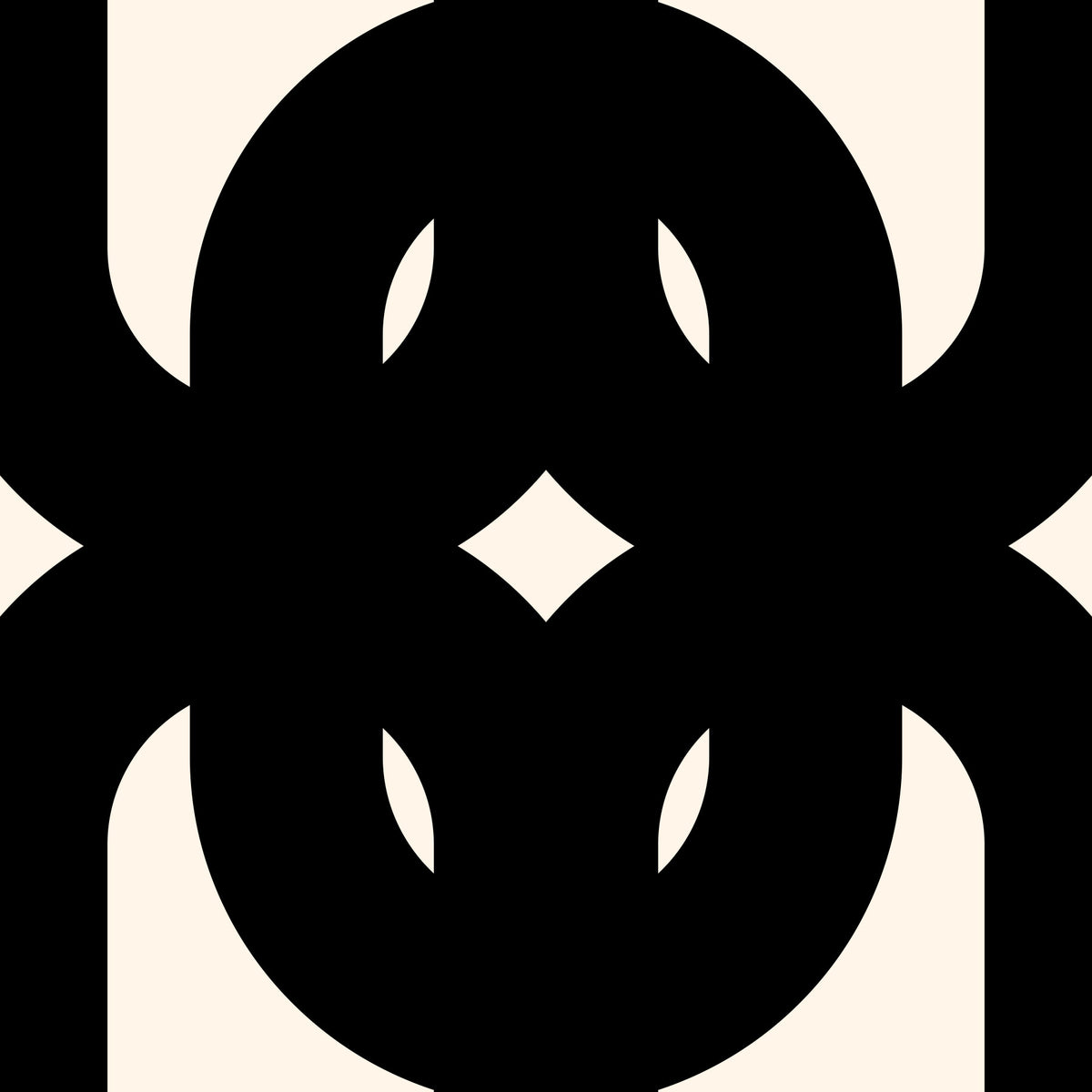 Graphic Modern Interlocking Pattern Wallpaper⁠