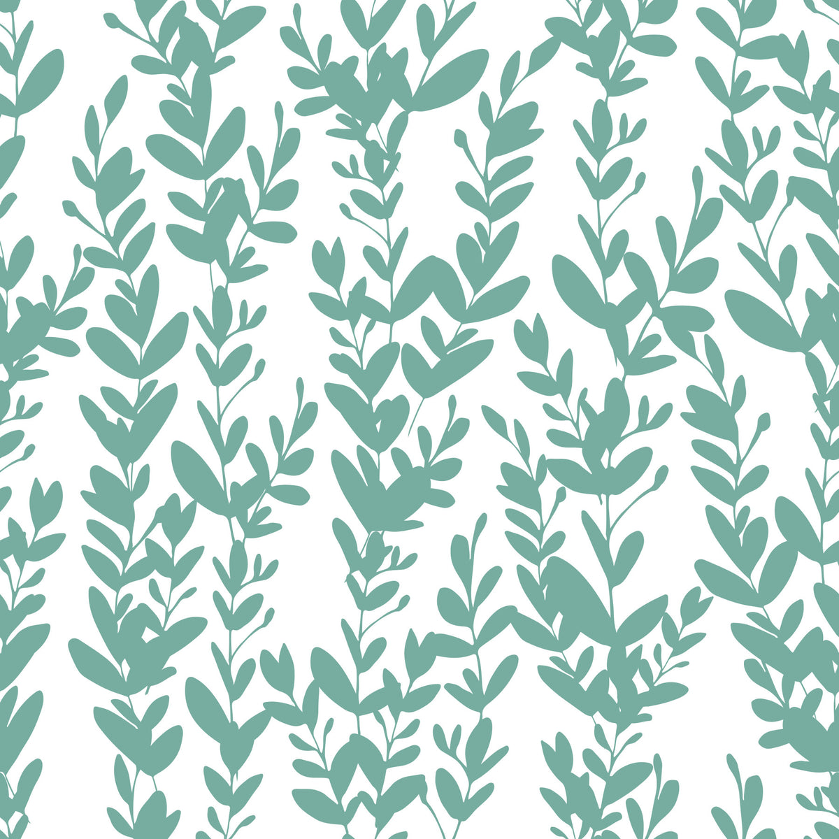 Minimalist Sage Botanical Vines Wallpaper⁠ in your room — zoomed