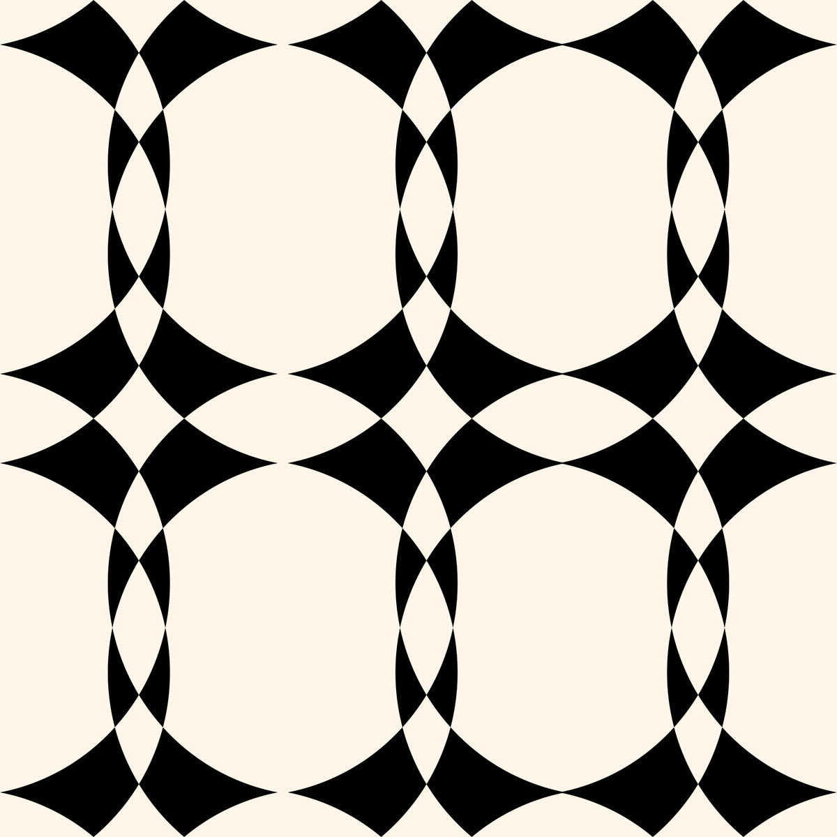 Modern Geometric Interlocking Circle Pattern Wallpaper⁠