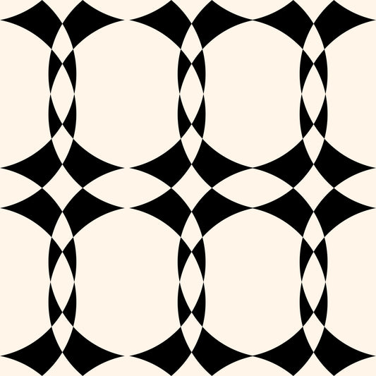 Modern Geometric Interlocking Circle Pattern Wallpaper⁠