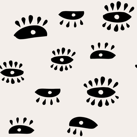 Whimsical Minimalist Eye Illustrations Wallpaper⁠
