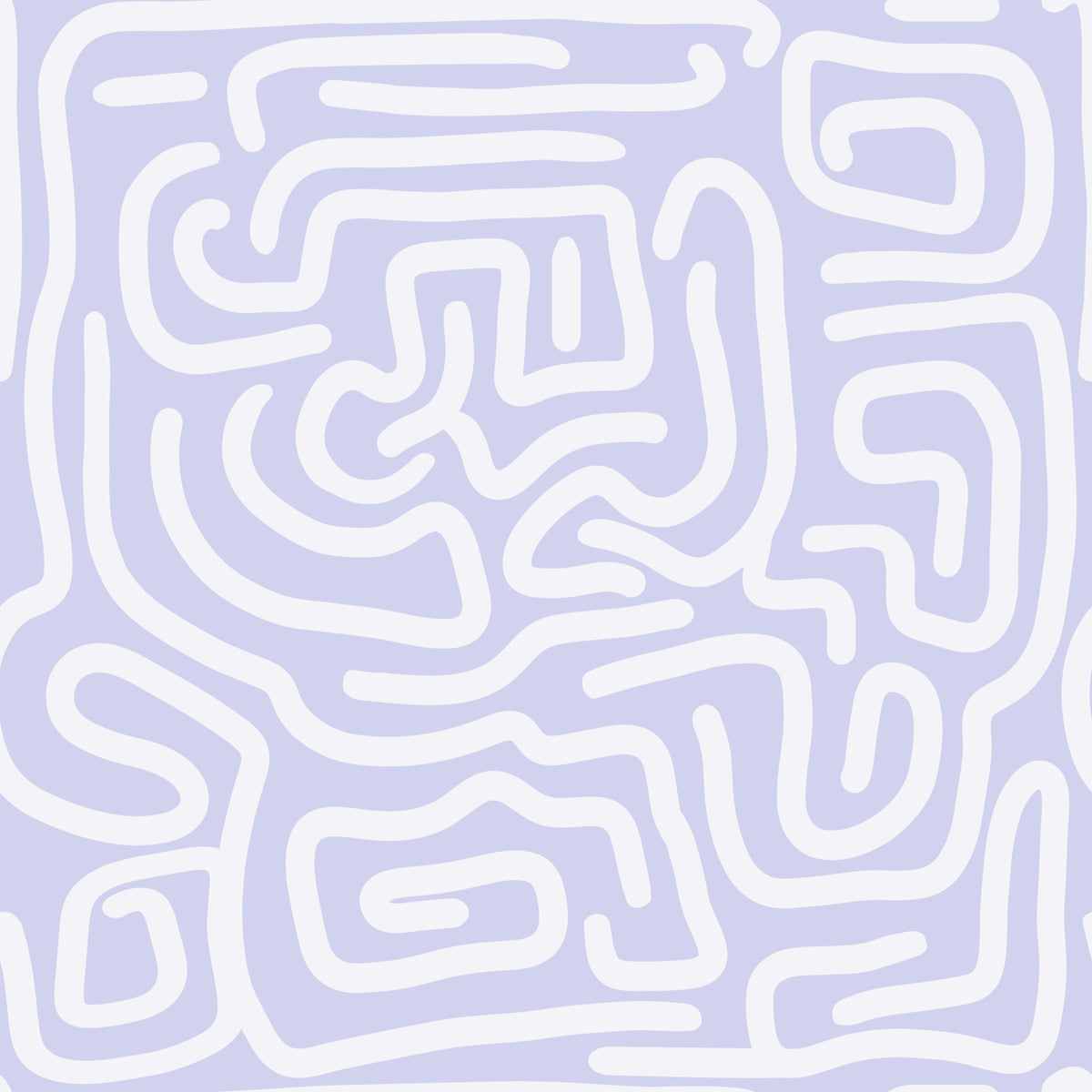 Minimalist Violet Maze Pattern Wallpaper⁠