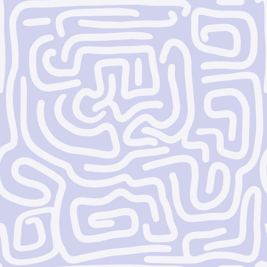 Minimalist Violet Maze Pattern Wallpaper⁠
