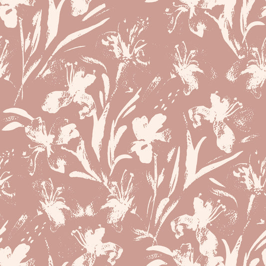 Abstract Floral Earthy Print Wallpaper⁠