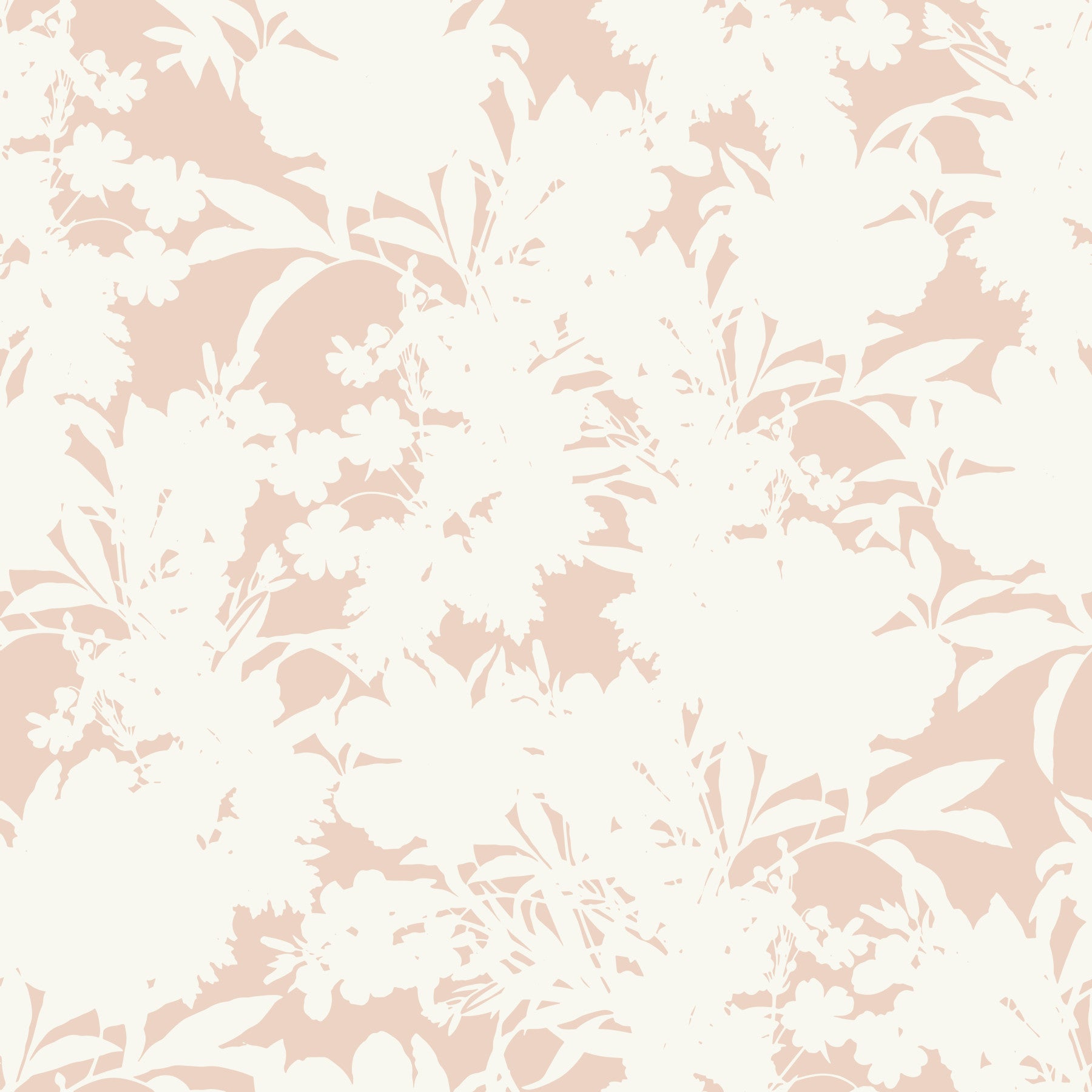 Creamy Petal Shadow Pattern Wallpaper⁠