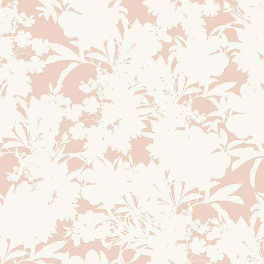 Creamy Petal Shadow Pattern Wallpaper⁠