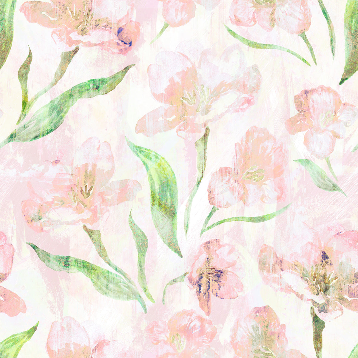 Muted Pastel Spring Petals Wallpaper⁠