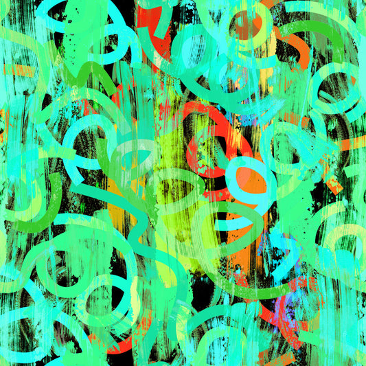 Neon Scribble Abstract Wallpaper⁠