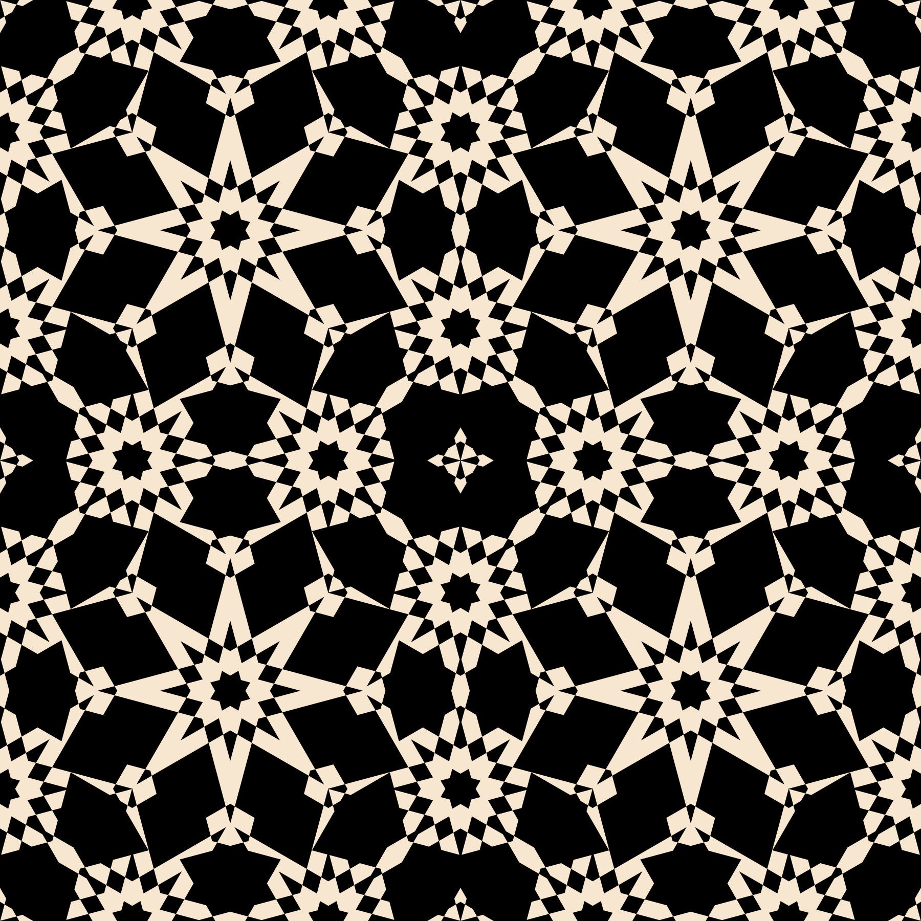 Geometric Arabesque Monochromatic Lattice Wallpaper⁠