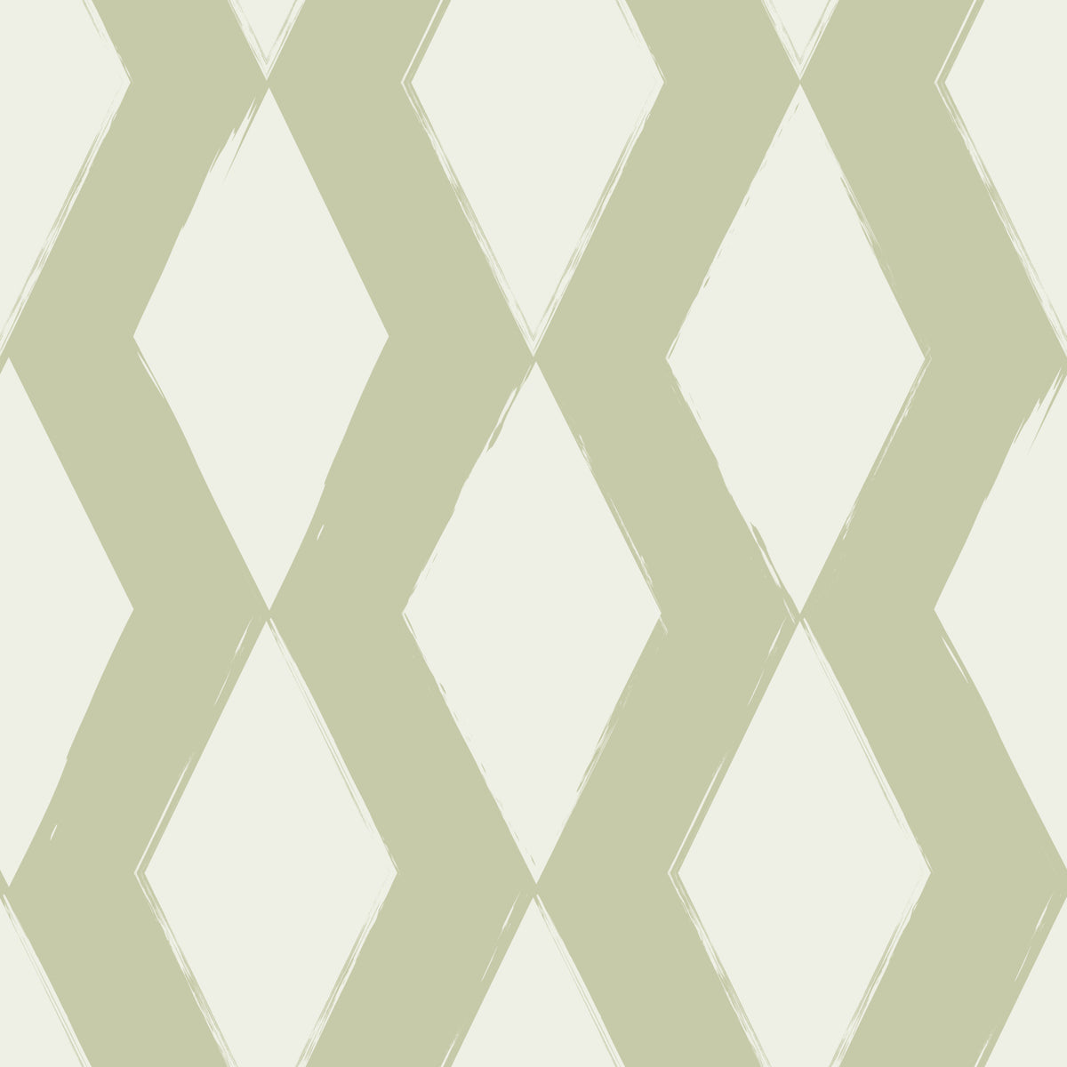 Sage Brushstroke Diamond Lattice Wallpaper⁠