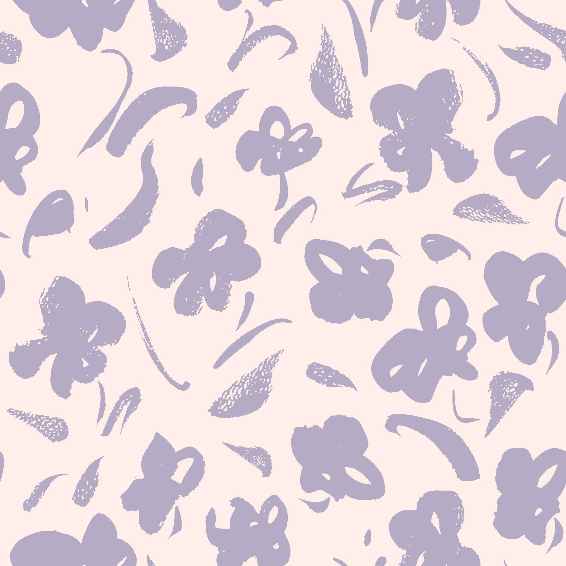 Lavender Painted Floral Bloom Wallpaper⁠