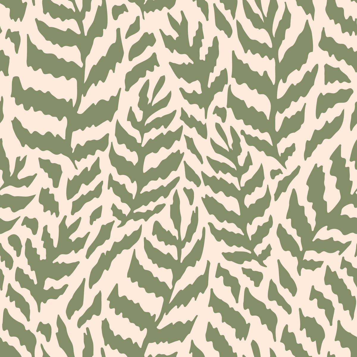 Sage Botanical Fern Trail Wallpaper⁠