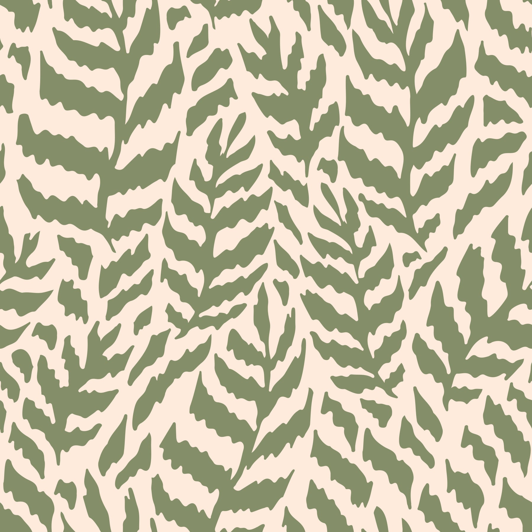 Sage Botanical Fern Trail Wallpaper⁠