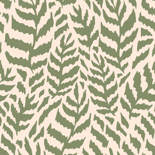 Sage Botanical Fern Trail Wallpaper⁠