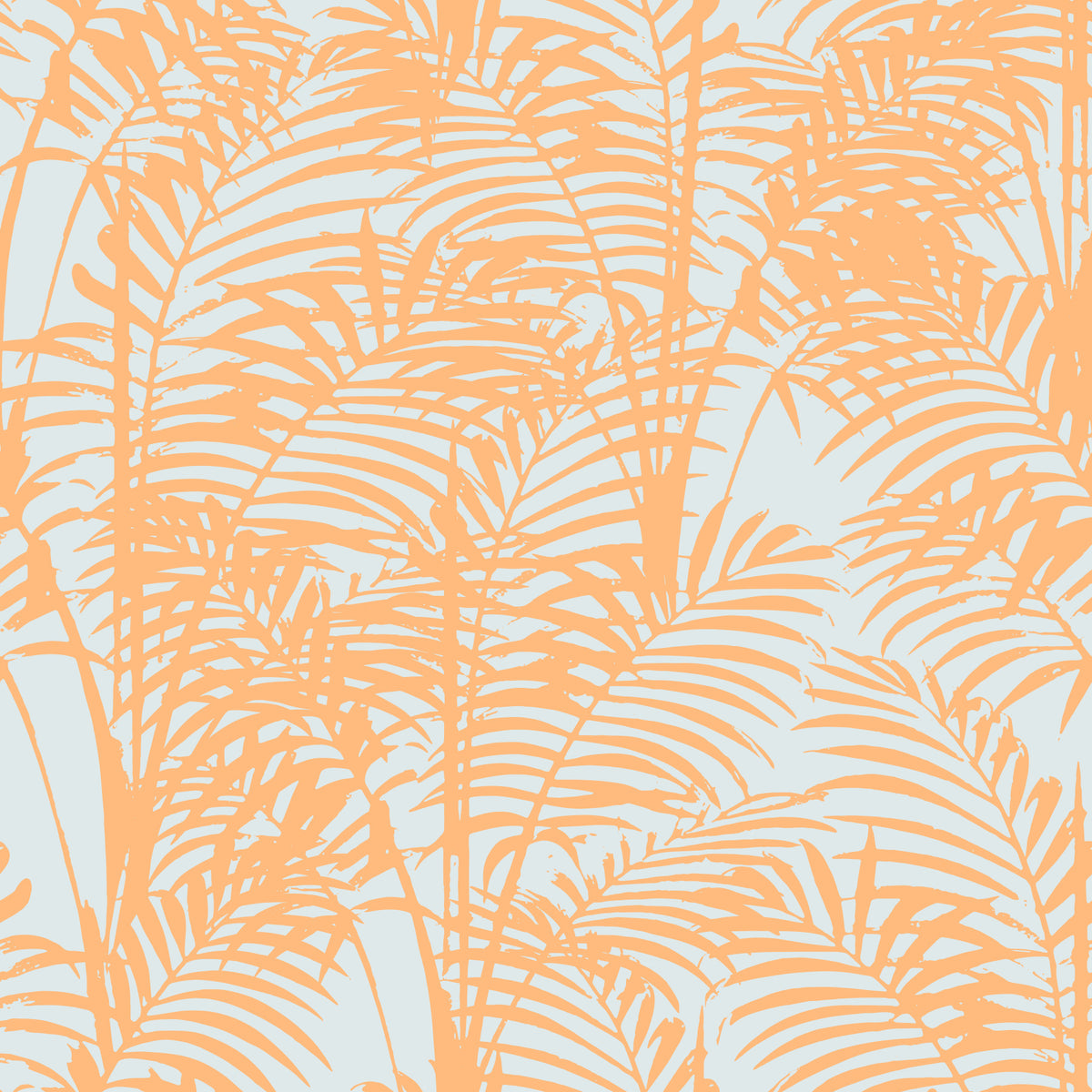 Peach Botanical Palm Repeat Wallpaper⁠