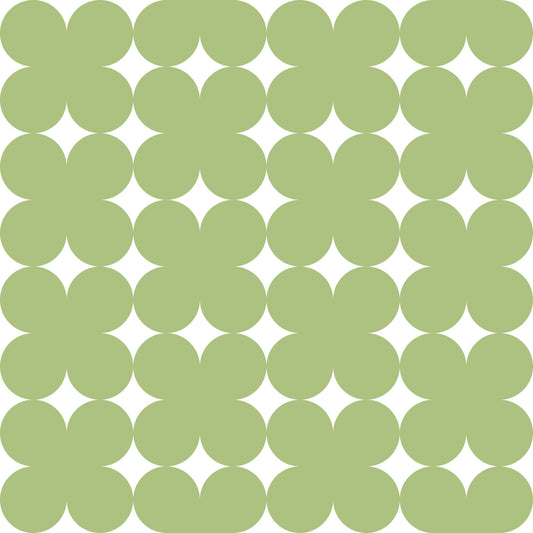 Sage Geometric Clover Pattern Wallpaper⁠