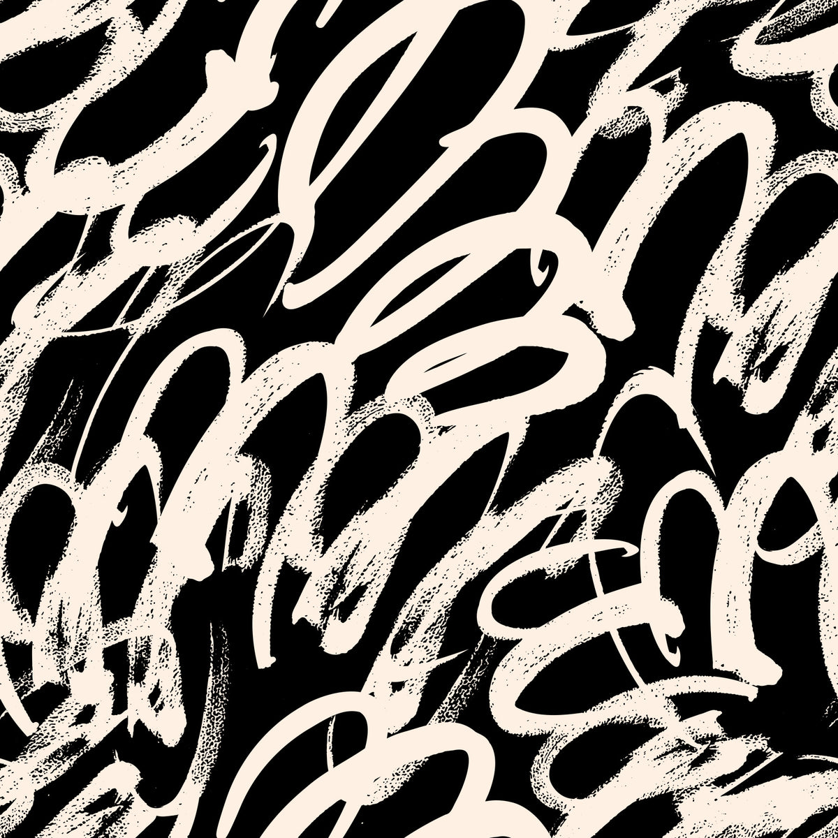 Monochrome Swirl Abstract Line Art Wallpaper⁠
