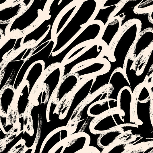 Monochrome Swirl Abstract Line Art Wallpaper⁠