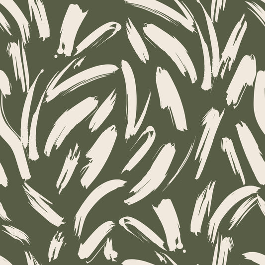 Sage Green Abstract Brushstrokes Wallpaper⁠