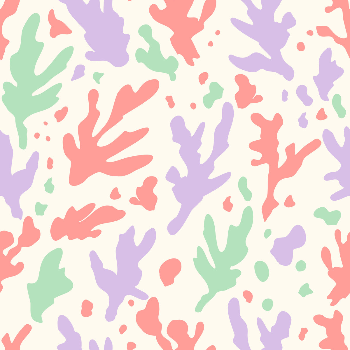 Modern Matisse Inspired Cutouts Wallpaper⁠ in your room — zoomed