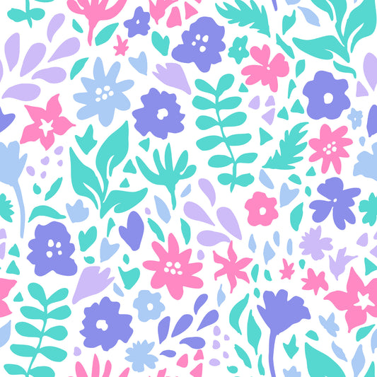 Abstract Painted Meadow Bloom Wallpaper⁠
