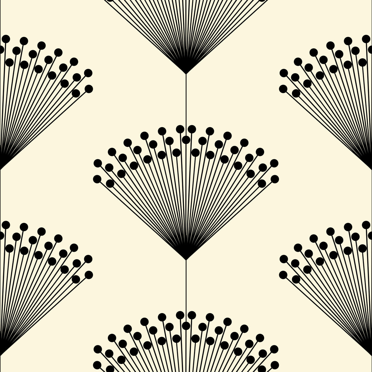 Minimalist Fanburst Geometric Wallpaper⁠