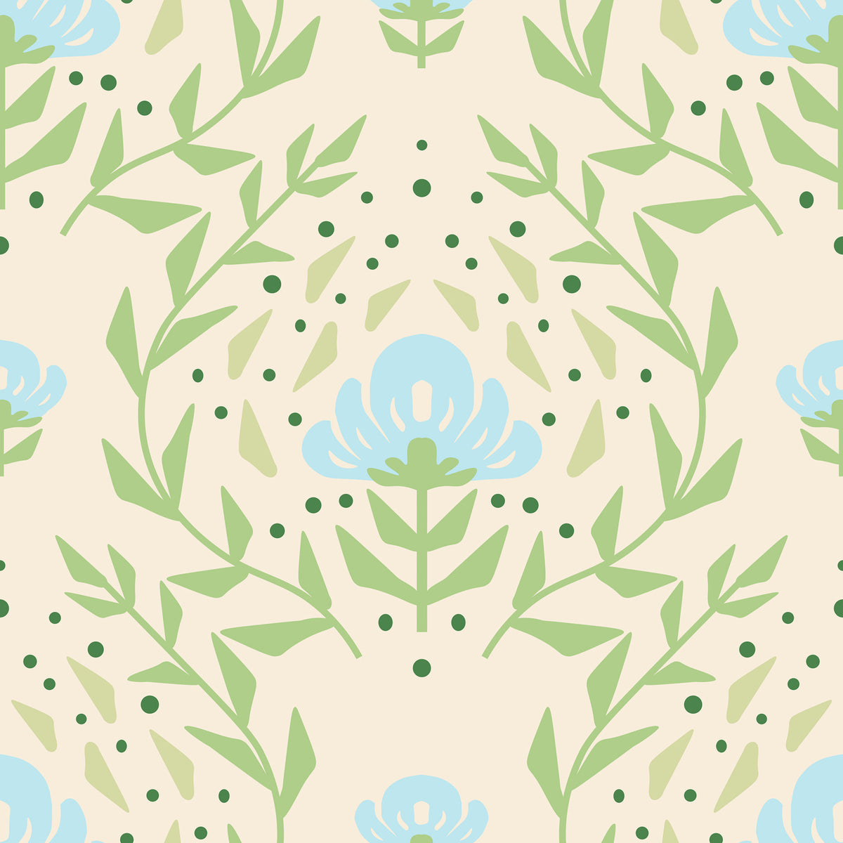 Nordic Bloom Botanical Print Wallpaper⁠
