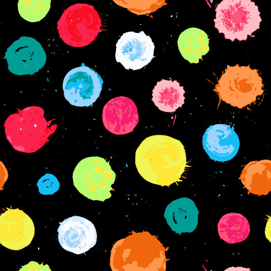Expressive Multi-Colored Splatter Art Wallpaper⁠