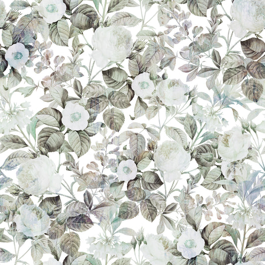 Vintage Botanical Rose Garden Wallpaper⁠