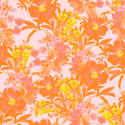 Sunset Orchard Botanical Blooms Wallpaper⁠