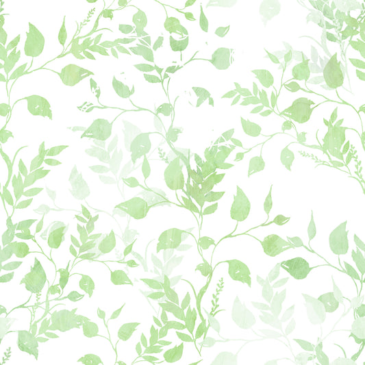 Ethereal Sage Leaf Trails Wallpaper⁠