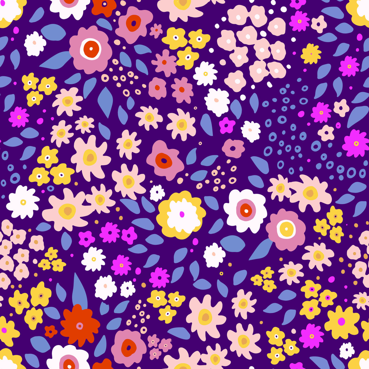 Boho Whimsical Petals Wallpaper⁠ in your room — zoomed