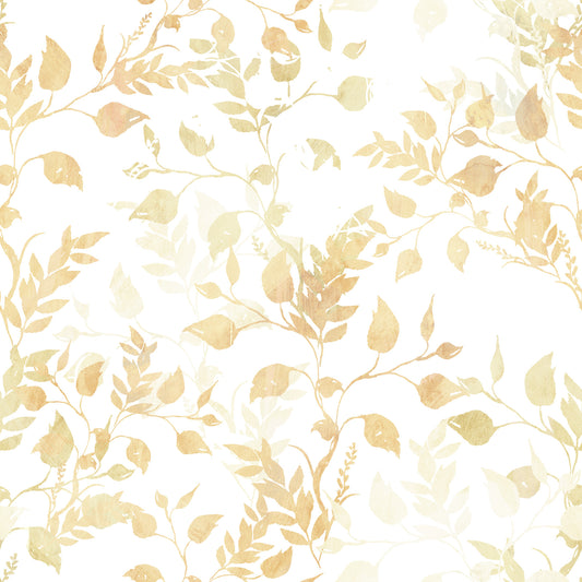 Soft Golden Foliage Silhouette Wallpaper⁠