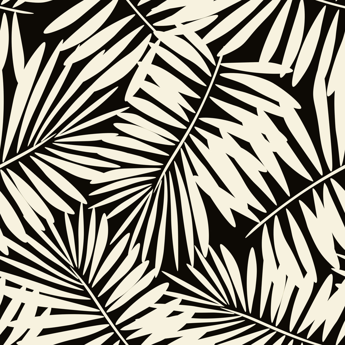 Minimalist Palm Leaf Monochrome Wallpaper⁠