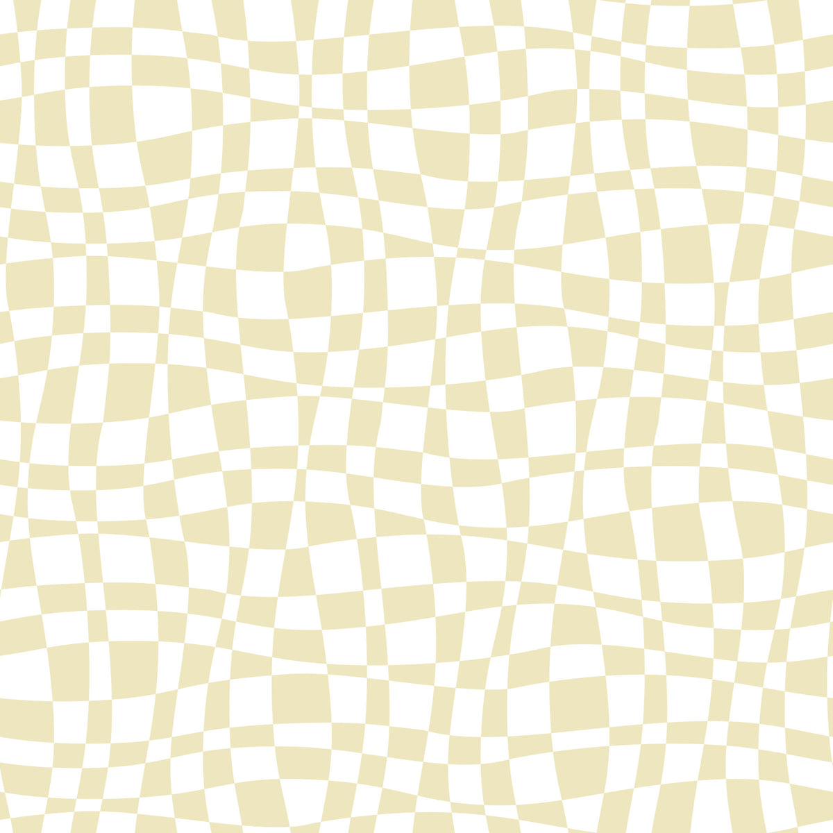 Cream and White Wavy Check Wallpaper⁠ in your room — zoomed
