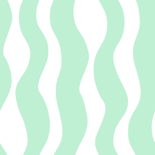Soft Sage Wavy Vertical Stripe Wallpaper⁠
