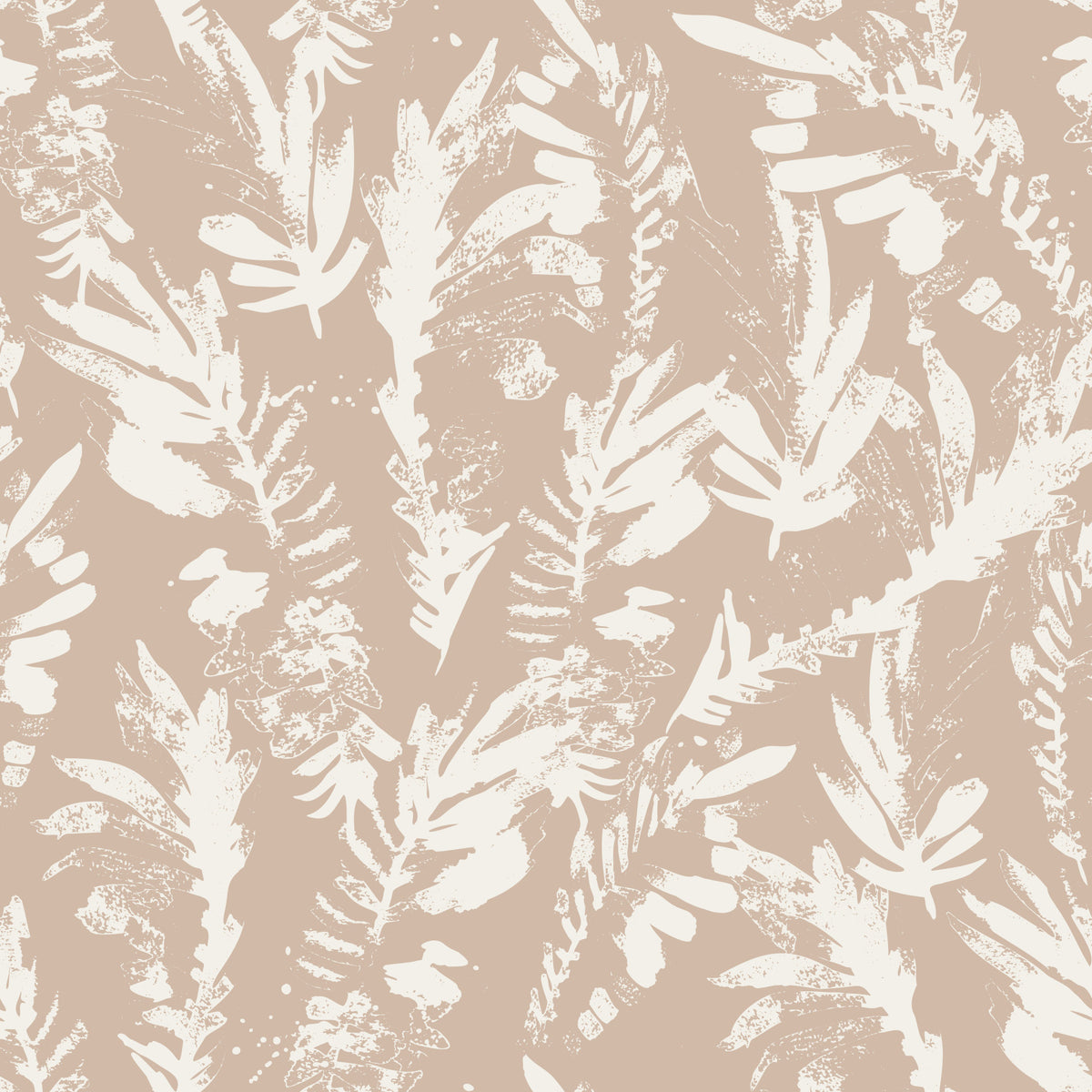 Earthy Brushstroke Leaves Wallpaper⁠ in your room — zoomed