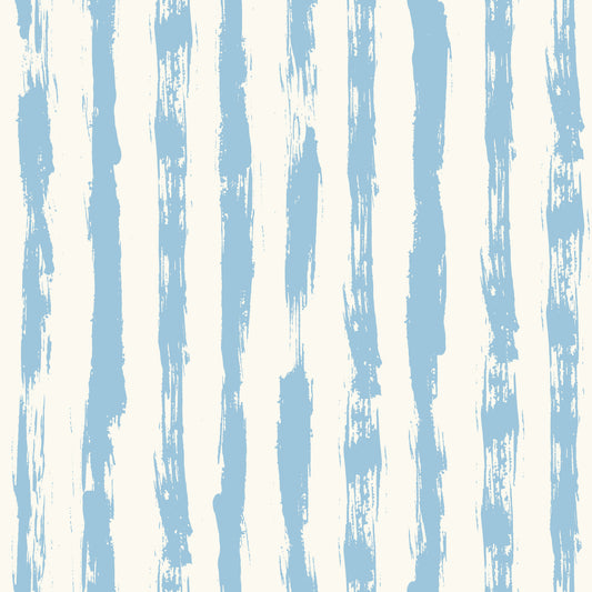 Coastal Blue Vertical Brushstroke Stripes Wallpaper⁠