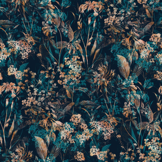 Nocturnal Meadow Pattern Wallpaper⁠