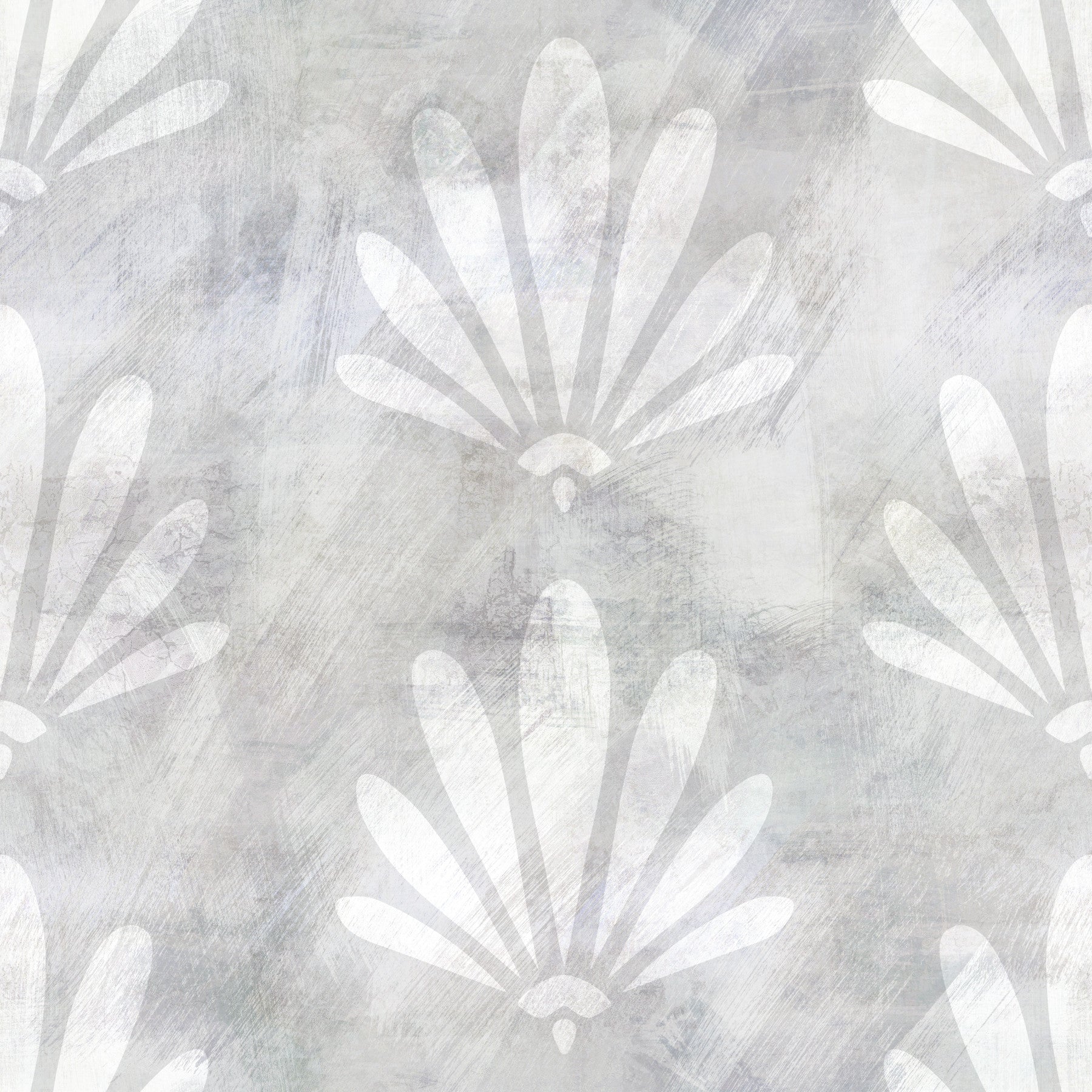 Minimalist Fan Pattern in Grey Wallpaper⁠