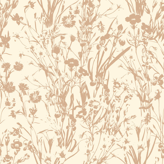 Rustic Botanical Line Art Wallpaper⁠