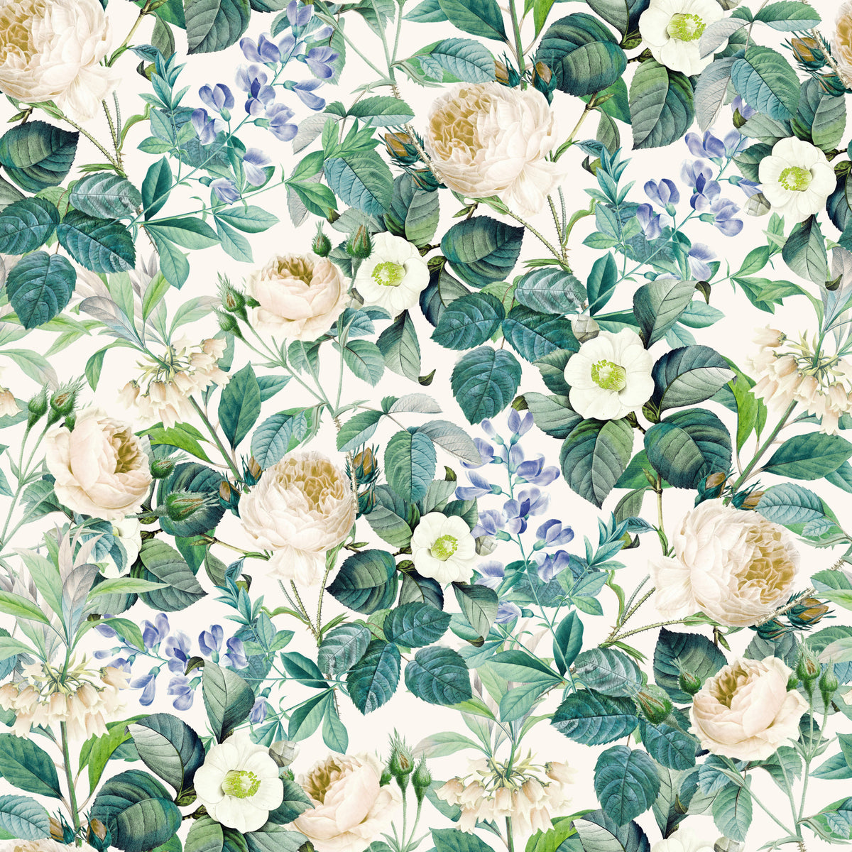 Vintage Botanical English Garden Flora Wallpaper⁠