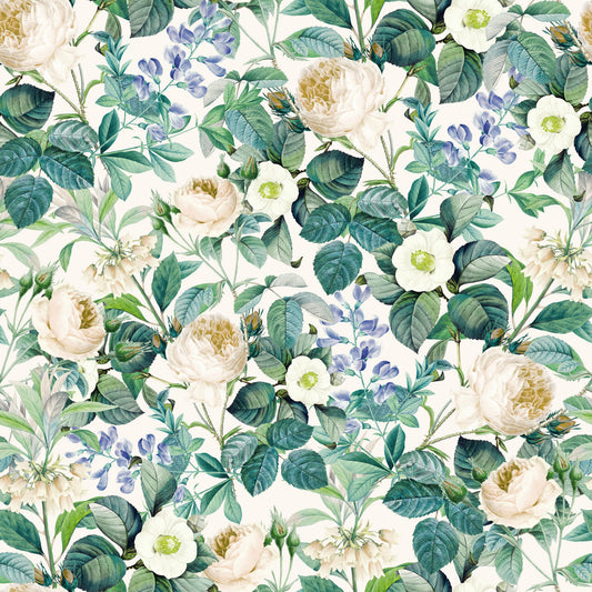 Vintage Botanical English Garden Flora Wallpaper⁠