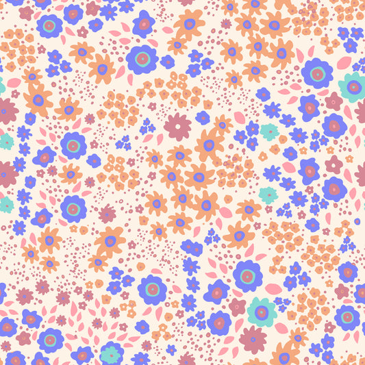 Cheerful Painted Meadow Bloom Wallpaper⁠